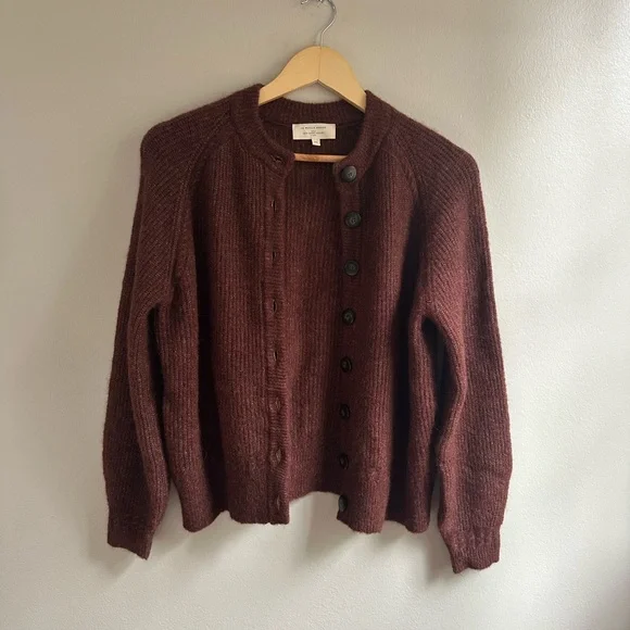 Sézane Othello Cardigan Mocha | Alpaca Knit | Size XS - Picture 3 of 5